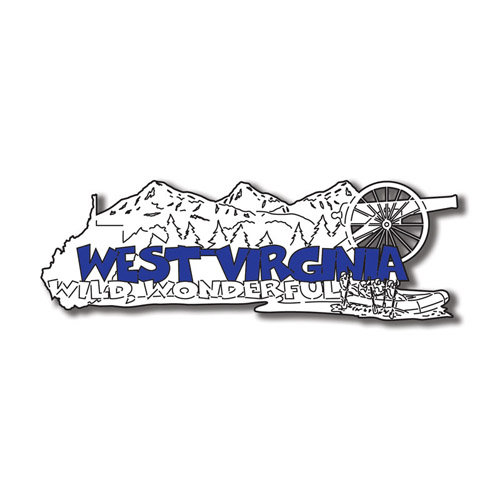 Scrapbook Customs - United States Collection - West Virginia - Laser Cut - Word and Background