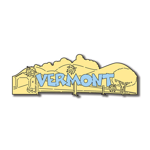 Scrapbook Customs - United States Collection - Vermont - Laser Cut - Word and Background