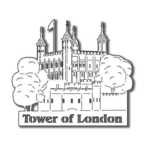 Scrapbook Customs - World Collection - England - Laser Cut - Tower of London