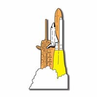 Scrapbook Customs - United States Collection - Laser Cuts - Space Shuttle Border