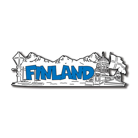 Scrapbook Customs - World Collection - Finland - Laser Cut - Word and Background