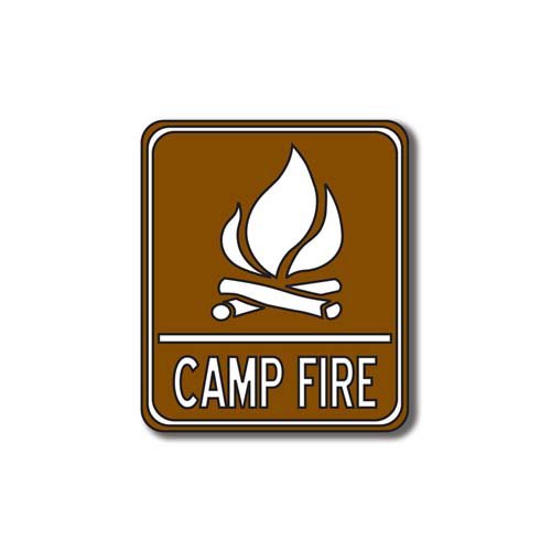 Scrapbook Customs - Sports Collection - Laser Cut - Camp Fire Sign