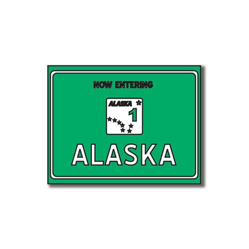 Scrapbook Customs - United States Collection - Alaska - Laser Cut - Now Entering Sign