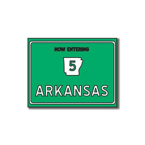 Scrapbook Customs - United States Collection - Arkansas - Laser Cut - Now Entering Sign