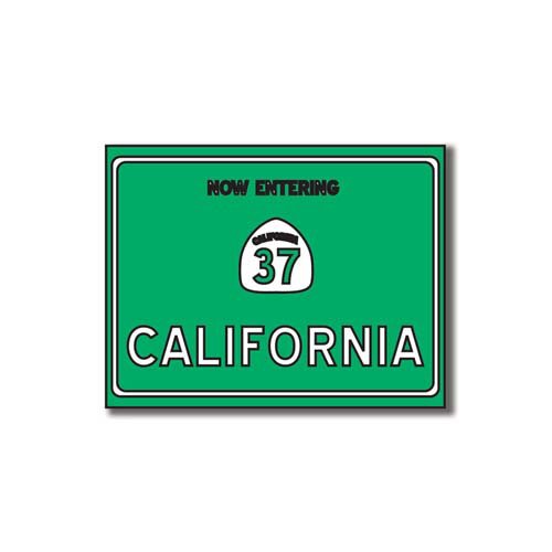Scrapbook Customs - United States Collection - California - Laser Cut - Now Entering Sign