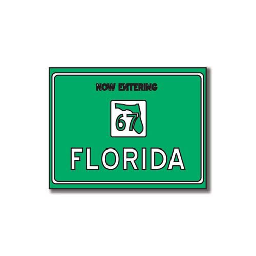 Scrapbook Customs - United States Collection - Florida - Laser Cut - Now Entering Sign