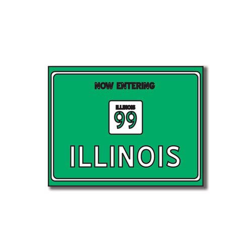 Scrapbook Customs - United States Collection - Illinois - Laser Cut - Now Entering Sign