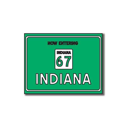 Scrapbook Customs - United States Collection - Indiana - Laser Cut - Now Entering Sign