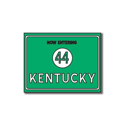 Scrapbook Customs - United States Collection - Kentucky - Laser Cut - Now Entering Sign