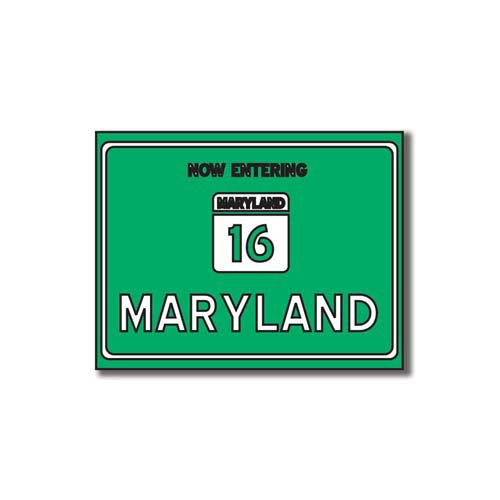 Scrapbook Customs - United States Collection - Maryland - Laser Cut - Now Entering Sign