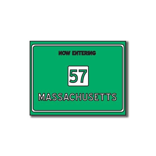 Scrapbook Customs - United States Collection - Massachusetts - Laser Cut - Now Entering Sign