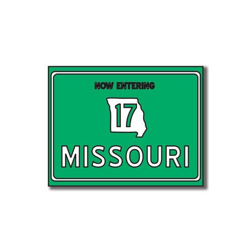 Scrapbook Customs - United States Collection - Missouri - Laser Cut - Now Entering Sign