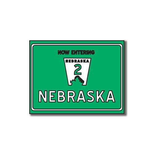 Scrapbook Customs - United States Collection - Nebraska - Laser Cut - Now Entering Sign