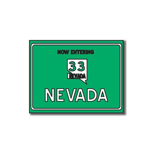 Scrapbook Customs - United States Collection - Nevada - Laser Cut - Now Entering Sign