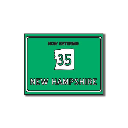 Scrapbook Customs - United States Collection - New Hampshire - Laser Cut - Now Entering Sign