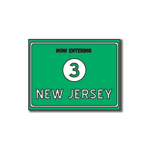 Scrapbook Customs - United States Collection - New Jersey - Laser Cut - Now Entering Sign