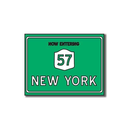 Scrapbook Customs - United States Collection - New York - Laser Cut - Now Entering Sign