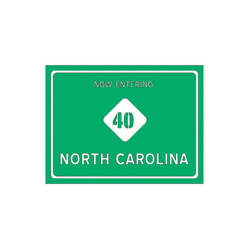 Scrapbook Customs - United States Collection - North Carolina - Laser Cut - Now Entering Sign
