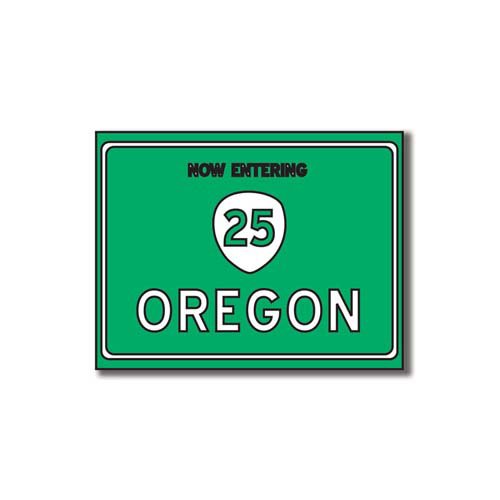 Scrapbook Customs - United States Collection - Oregon - Laser Cut - Now Entering Sign