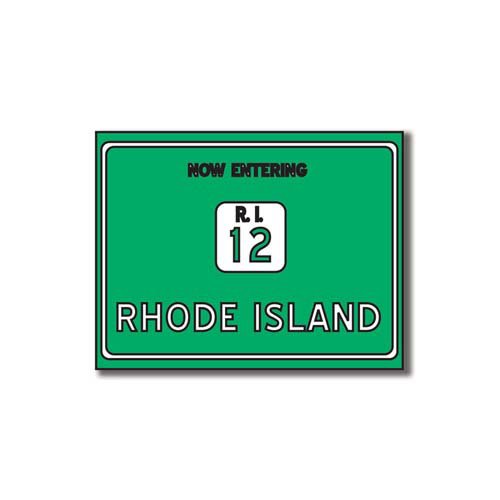Scrapbook Customs - United States Collection - Rhode Island - Laser Cut - Now Entering Sign