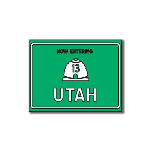 Scrapbook Customs - United States Collection - Utah - Laser Cut - Now Entering Sign