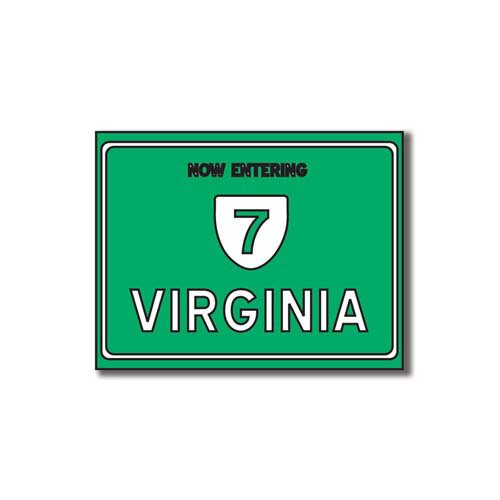 Scrapbook Customs - United States Collection - Virginia - Laser Cut - Now Entering Sign