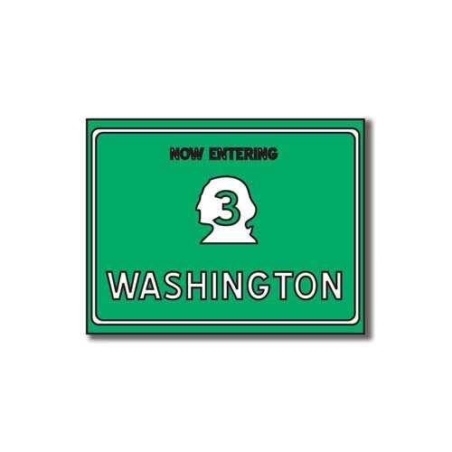 Scrapbook Customs - United States Collection - Washington - Laser Cut - Now Entering Sign