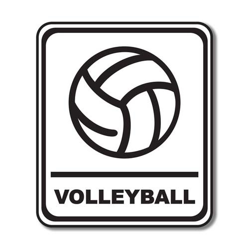 Scrapbook Customs - Sports Collection - Laser Cut - Volleyball Sign