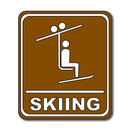 Scrapbook Customs - Sports Collection - Laser Cut - Skiing Sign