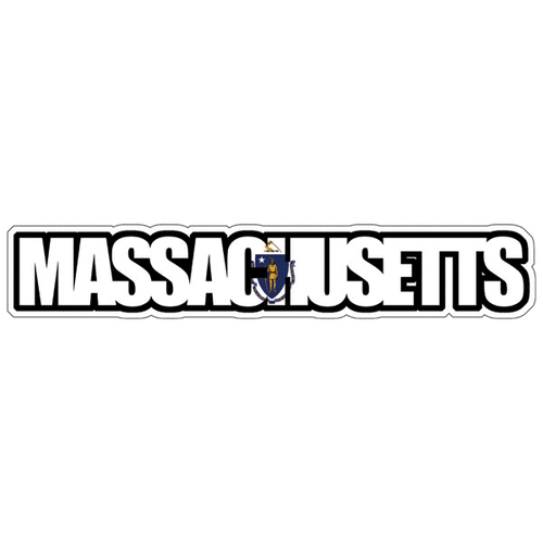 Scrapbook Customs - Flag Word - Laser Cut - Massachusetts
