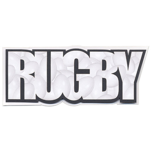Scrapbook Customs - Word Image - Laser Cut - Rugby