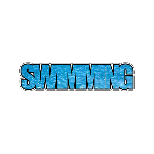 Scrapbook Customs - Word Image - Laser Cut - Swimming