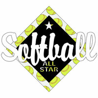 Scrapbook Customs - Softball Life Collection - Laser Cut - Softball All Star