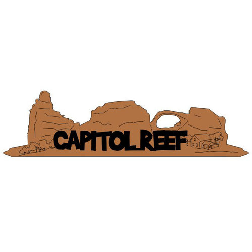 Scrapbook Customs - United States National Parks Collection - Laser Cut - Capitol Reef