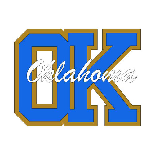 Scrapbook Customs - Laser Cuts - Oklahoma Initials