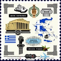 Scrapbook Customs - 12 x 12 Cardstock Stickers - Greece Sightseeing