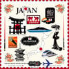 Scrapbook Customs - 12 x 12 Cardstock Stickers - Japan Sightseeing