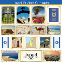 Scrapbook Customs - 12 x 12 Sticker Cut Outs - Israel Sightseeing