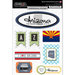 Scrapbook Customs - Travel Photo Journaling Collection - 3 Dimensional Stickers - Arizona