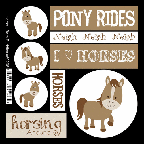 Scrapbook Customs - Barn Buddies Collection - Cardstock Stickers - Horse