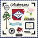 Scrapbook Customs - State Sightseeing Collection - 12 x 12 Cardstock Stickers - Arkansas