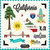 Scrapbook Customs - State Sightseeing Collection - 12 x 12 Cardstock Stickers - California