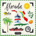 Scrapbook Customs - State Sightseeing Collection - 12 x 12 Cardstock Stickers - Florida