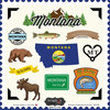 Scrapbook Customs - State Sightseeing Collection - 12 x 12 Cardstock Stickers - Montana