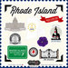 Scrapbook Customs - State Sightseeing Collection - 12 x 12 Cardstock Stickers - Rhode Island