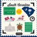 Scrapbook Customs - State Sightseeing Collection - 12 x 12 Cardstock Stickers - South Carolina