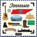 Scrapbook Customs - State Sightseeing Collection - 12 x 12 Cardstock Stickers - Tennessee