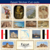 Scrapbook Customs - 12 x 12 Sticker Cut Outs - Egypt - Sightseeing