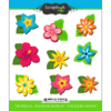 Scrapbook Customs - Tropical Excursions Collection - 3 Dimensional Stickers - Flowers
