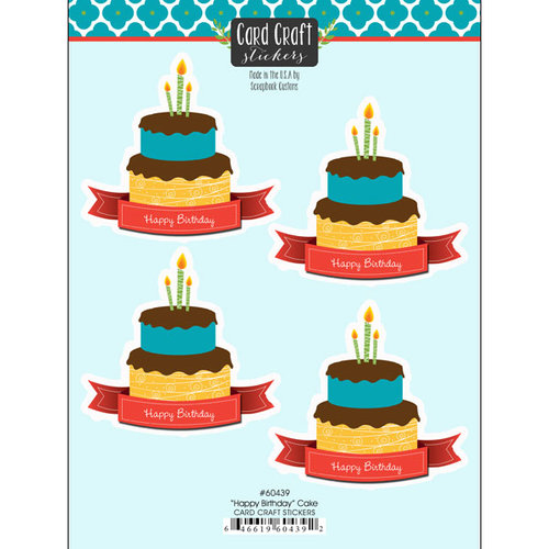 Scrapbook Customs - Card Craft Stickers - Happy Birthday with Banner